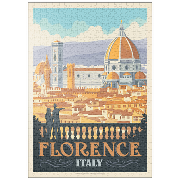 puzzleplate Italy: Florence (Cathedral View), Vintage Poster 500 Puzzle