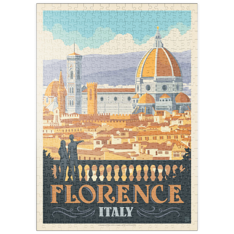 puzzleplate Italy: Florence (Cathedral View), Vintage Poster 500 Puzzle