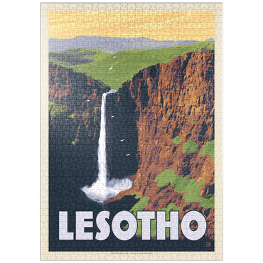 puzzleplate Lesotho, Africa, Vintage Poster 1000 Puzzle