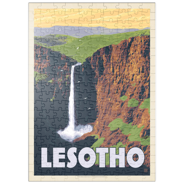 puzzleplate Lesotho, Africa, Vintage Poster 200 Puzzle