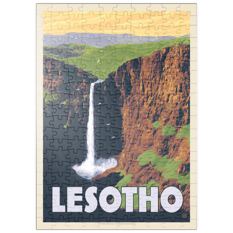 puzzleplate Lesotho, Africa, Vintage Poster 200 Puzzle