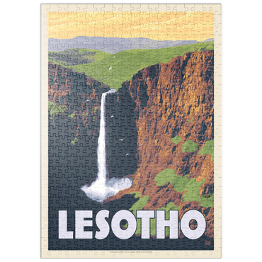 puzzleplate Lesotho, Africa, Vintage Poster 500 Puzzle