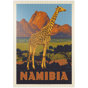 puzzleplate Namibia, Africa, Vintage Poster 1000 Puzzle
