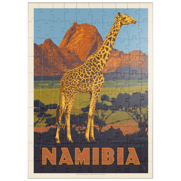 puzzleplate Namibia, Africa, Vintage Poster 100 Puzzle