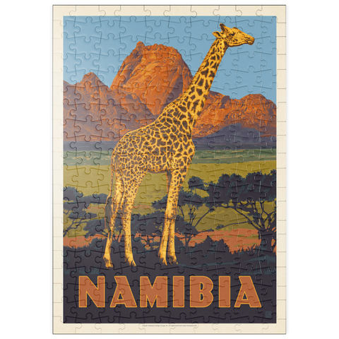 puzzleplate Namibia, Africa, Vintage Poster 200 Puzzle