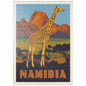 Darstellung des Puzzle Motivs Namibia, Africa, Vintage Poster - Puzzleteile: 200