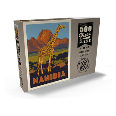 Namibia, Africa, Vintage Poster 500 Puzzle Schachtel Ansicht2