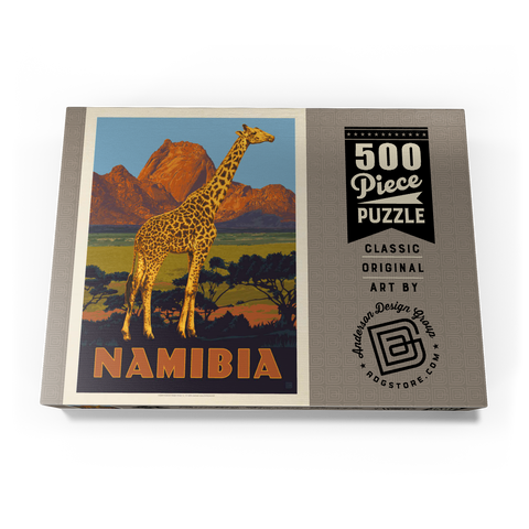 Namibia, Africa, Vintage Poster 500 Puzzle Schachtel Ansicht3