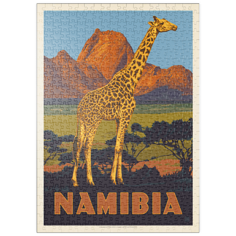 puzzleplate Namibia, Africa, Vintage Poster 500 Puzzle