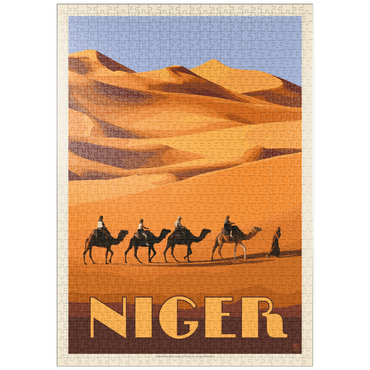puzzleplate Niger, Africa, Vintage Poster 1000 Puzzle