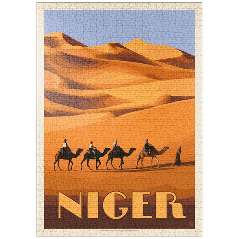 puzzleplate Niger, Africa, Vintage Poster 1000 Puzzle
