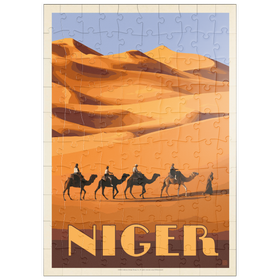 Darstellung des Puzzle Motivs Niger, Africa, Vintage Poster - Puzzleteile: 100