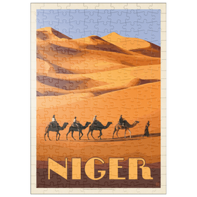 Darstellung des Puzzle Motivs Niger, Africa, Vintage Poster - Puzzleteile: 200
