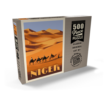Niger, Africa, Vintage Poster 500 Puzzle Schachtel Ansicht2