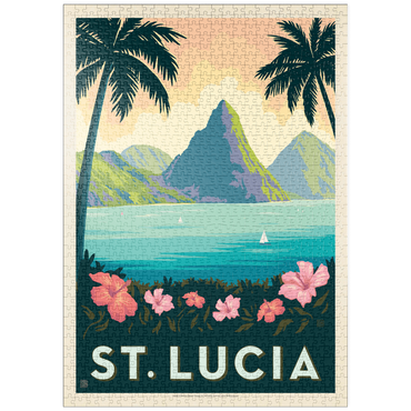 puzzleplate Saint Lucia, Vintage Poster 1000 Puzzle