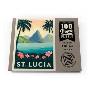 Saint Lucia, Vintage Poster 100 Puzzle Schachtel Ansicht3