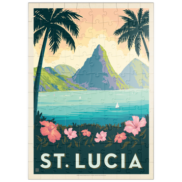 puzzleplate Saint Lucia, Vintage Poster 100 Puzzle