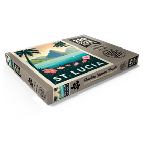 Darstellung des Puzzle Motivs Saint Lucia, Vintage Poster - Puzzleteile: 200