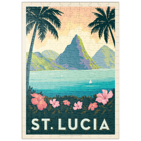 puzzleplate Saint Lucia, Vintage Poster 200 Puzzle