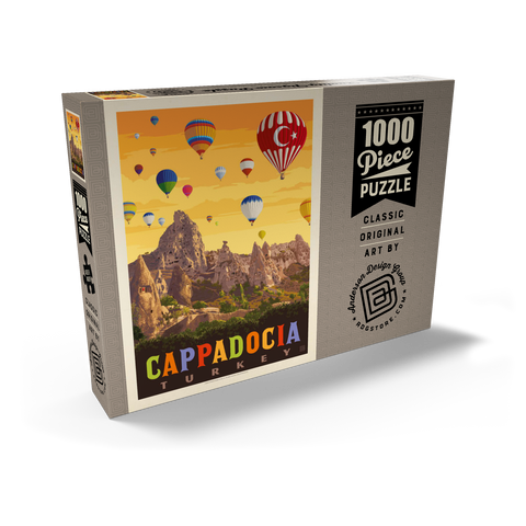 Turkey: Cappadocia, Vintage Poster 1000 Puzzle Schachtel Ansicht2