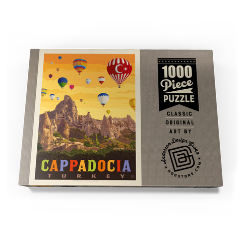 Turkey: Cappadocia, Vintage Poster 1000 Puzzle Schachtel Ansicht3