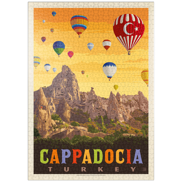 puzzleplate Turkey: Cappadocia, Vintage Poster 1000 Puzzle
