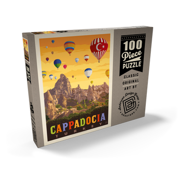 Turkey: Cappadocia, Vintage Poster 100 Puzzle Schachtel Ansicht2