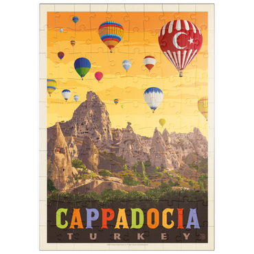 puzzleplate Turkey: Cappadocia, Vintage Poster 100 Puzzle