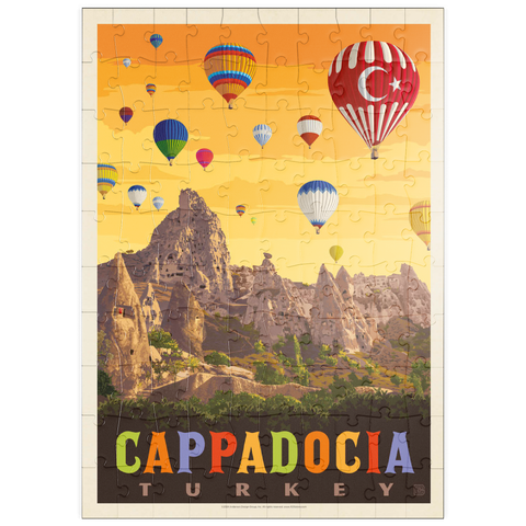 puzzleplate Turkey: Cappadocia, Vintage Poster 100 Puzzle