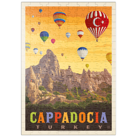puzzleplate Turkey: Cappadocia, Vintage Poster 200 Puzzle