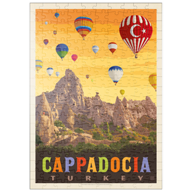 Darstellung des Puzzle Motivs Turkey: Cappadocia, Vintage Poster - Puzzleteile: 200