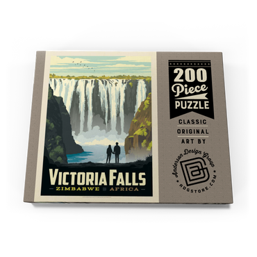 Zimbabwe, Africa: Victoria Falls, Vintage Poster 200 Puzzle Schachtel Ansicht3