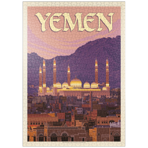 puzzleplate Yemen, Vintage Poster 1000 Puzzle