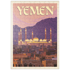 Darstellung des Puzzle Motivs Yemen, Vintage Poster - Puzzleteile: 200