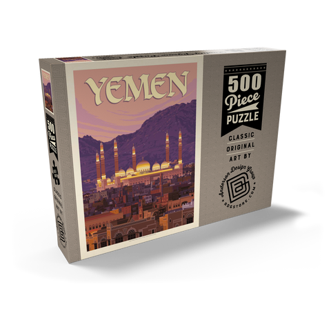 Yemen, Vintage Poster 500 Puzzle Schachtel Ansicht2