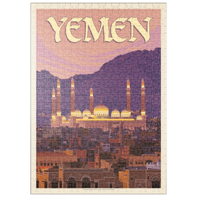 Darstellung des Puzzle Motivs Yemen, Vintage Poster - Puzzleteile: 500