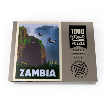 Zambia, Africa, Vintage Poster 1000 Puzzle Schachtel Ansicht3
