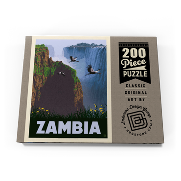 Zambia, Africa, Vintage Poster 200 Puzzle Schachtel Ansicht3