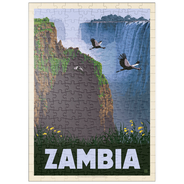 puzzleplate Zambia, Africa, Vintage Poster 200 Puzzle