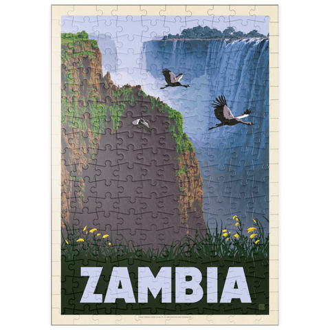 puzzleplate Zambia, Africa, Vintage Poster 200 Puzzle