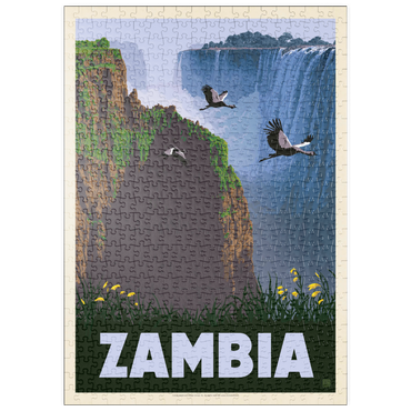 puzzleplate Zambia, Africa, Vintage Poster 500 Puzzle