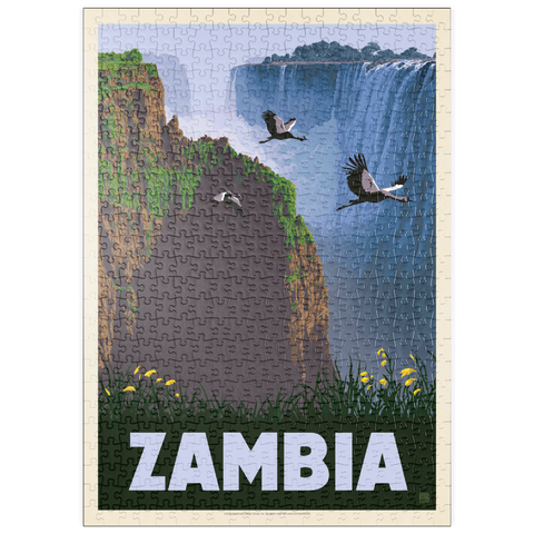 puzzleplate Zambia, Africa, Vintage Poster 500 Puzzle