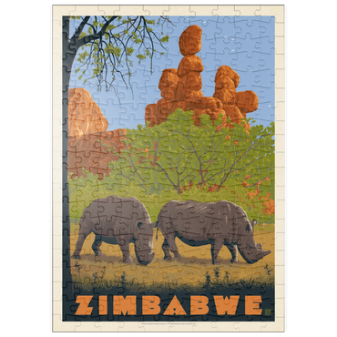 puzzleplate Zimbabwe, Vintage Poster 200 Puzzle