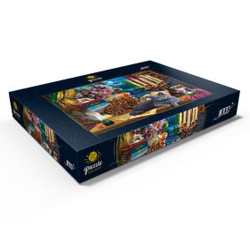 Alternative Darstellung des Puzzle-Motivs Geheimnisse der Katzenbibliothek – Puzzleteile: 1000