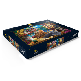 Darstellung des Puzzle Motivs Geheimnisse der Katzenbibliothek - Puzzleteile: 200