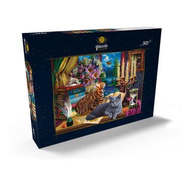 Cats Near the Window at Night 500 Puzzle Schachtel Ansicht2