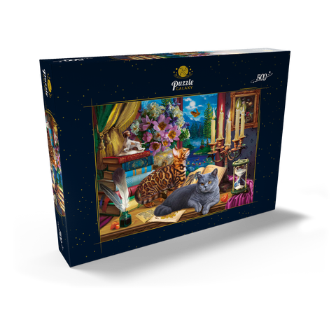 Cats Near the Window at Night 500 Puzzle Schachtel Ansicht2