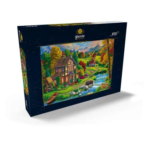 Beautiful Cozy House by the River 1000 Puzzle Schachtel Ansicht2