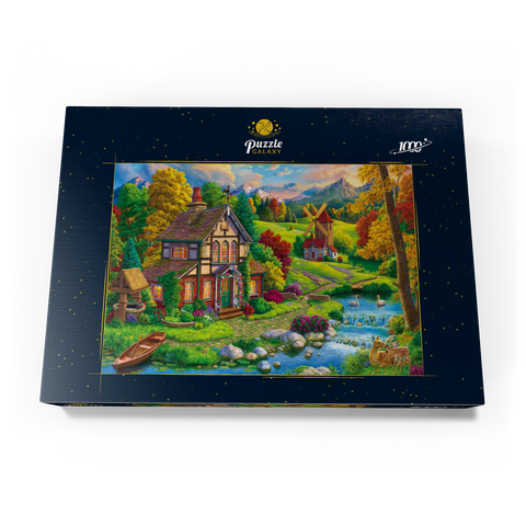 Beautiful Cozy House by the River 1000 Puzzle Schachtel Ansicht3