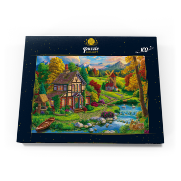 Beautiful Cozy House by the River 100 Puzzle Schachtel Ansicht3